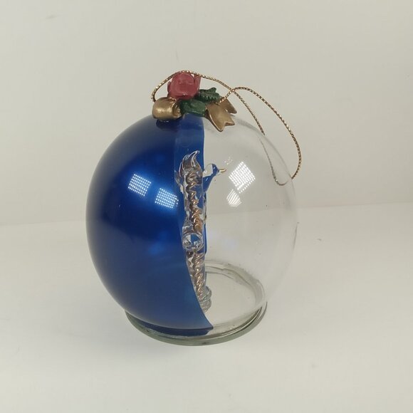 Glass Collection High Quality Cross w/ Dove Christmas Holiday Ornament - Picture 3 of 8